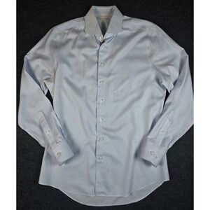 Suitsupply Men's Blue White Striped Dress Shirt Extra Slim Fit Formal 16/41 M